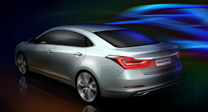 The car will fit between the Sonata and Elantra in the Hyundai lineup