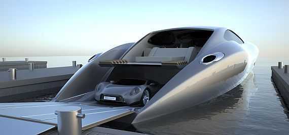 Stand Craft 122 Superyacht Concept That Comes with a Supercar