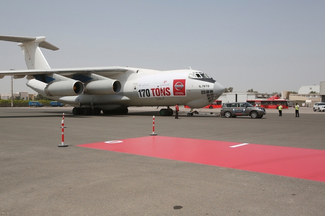 It is the heaviest plane ever towed by a production car It is the heaviest plane ever towed by a production car