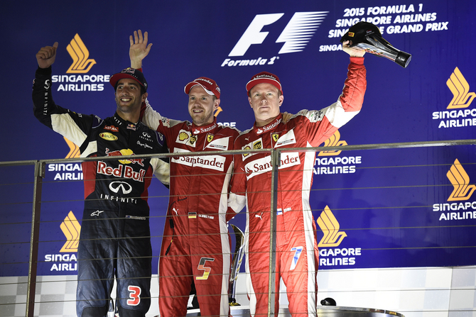 Vettel conquers third win for Ferrari