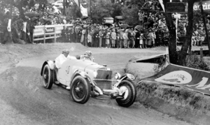 Rudolf Caracciola in a Mercedes-Benz SSK