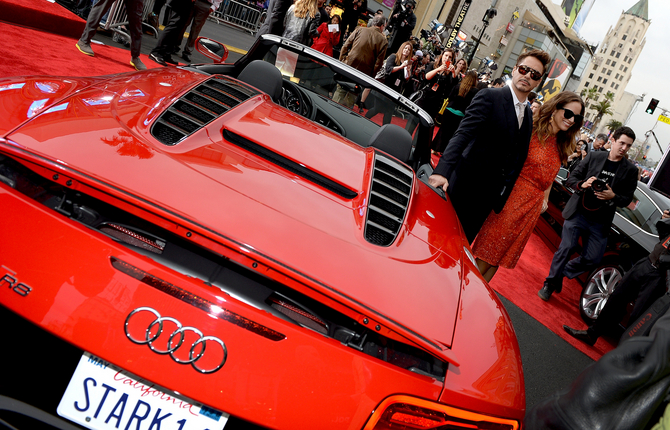 He drove an R8 e-tron to the film's US premiere He drove an R8 e-tron to the film's US premiere