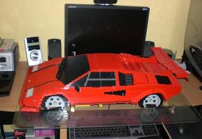 German Man Builds Massive Lamborghini Countach from Lego