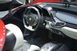 The car borrows most of the 458's interior