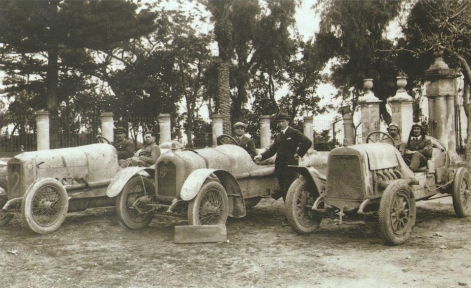 Alfa Romeo 40-60 HP at Targa Florio 1920: Giuseppe Campari, Enzo Ferrari, Giulio Ramponi