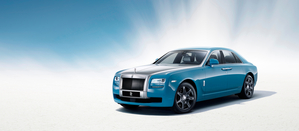 The cars are specially colored in blue and silver like the original cars