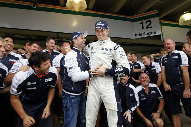 Hulkenberg storms into pole position in Brazil Hulkenberg storms into pole position in Brazil