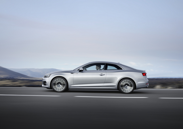 The new A5 Coupe has wider axles, a longer wheelbase, but it is still up to 60kg lighter than its predecessor