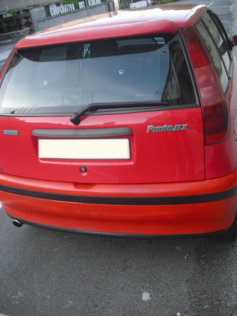 My Fiat Punto, in Ferrari red...