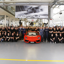 The Aventador hit the 1000 cars production point nearly twice as fast as the Murcielago