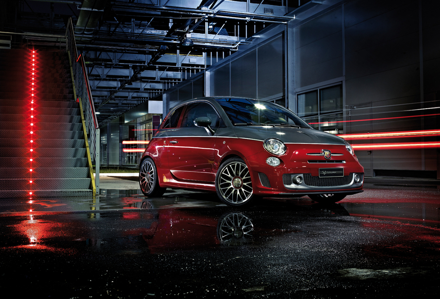 The Abarth 595 Turismo gets extra aluminum trim