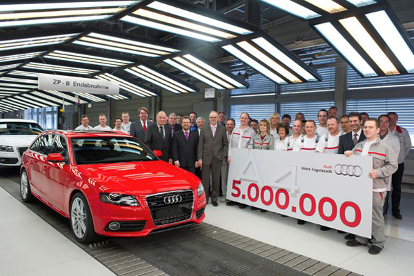 Audi builds Five-millionth A4 Audi builds Five-millionth A4
