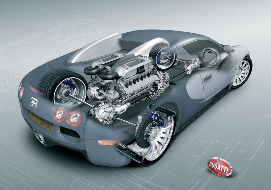 Bugatti Veyron cutaway