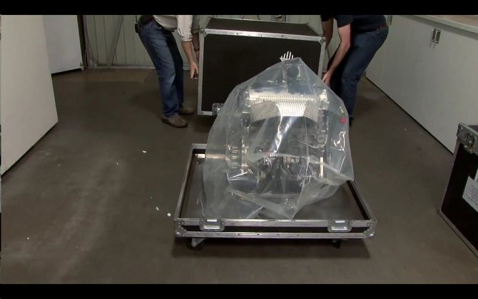 The Nissan engine being delivered to Dan Gurney's All American Racers The Nissan engine being delivered to Dan Gurney's All American Racers