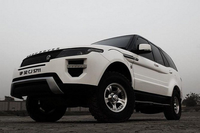 Tata Safari Turned into Land Rover Evoque Tata Safari Turned into Land Rover Evoque