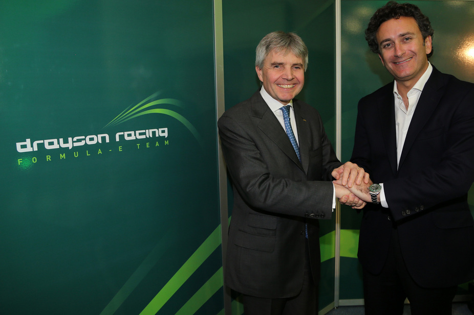 Lord Drayson and Formula E CEO Alejandro Agag meet as Lord Drayson agrees to be the first Formula E team