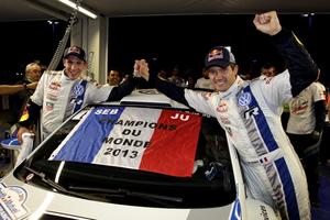 Ogier has won his first WRC world championship with three rallies to go