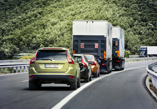 The road trains could promote safer transportaton...