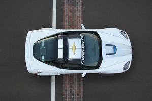 The car is basically the ZR1 60th anniversary edition that includes Arctic White paint and blue stripe