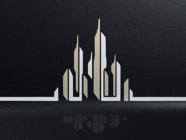 Detail of a skyline on the Phantom Metropolitan Collection