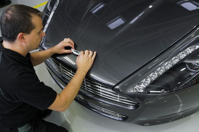 First Rapide leaving the Aston Martin assembly line First Rapide leaving the Aston Martin assembly line