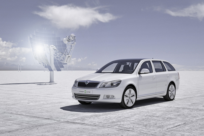 Skoda goes electric with the Octavia Green E Line Concept Skoda goes electric with the Octavia Green E Line Concept