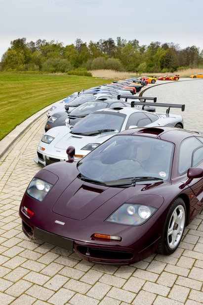 The F1 roadcars come together at the McLaren headquarters in Woking