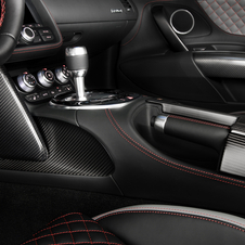 The interior of the R8 competition gets a matte carbon fibre treatment