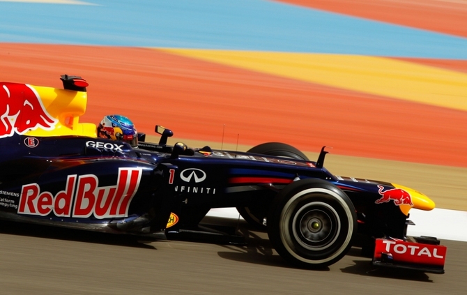 Vettel durante a qualificação para o Grande Prémio do Bahrain