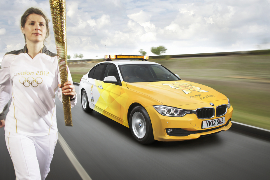 BMW is providing 1,550 320d Efficient Dynamics for the Torch Relay and cycle events