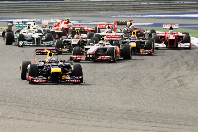 Vettel durante a corrida de domingo