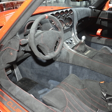 The interior is swathed in Alcantara