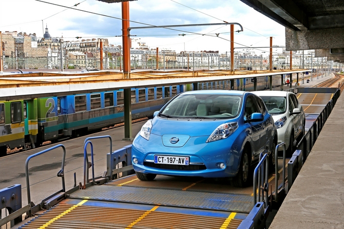 Nissan estimates it would cost €350 to drive to the Riviera in a conventional diesel with fuel and tolls Nissan estimates it would cost €350 to drive to the Riviera in a conventional diesel with fuel and tolls