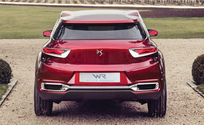 The rear shows the car's horns The rear shows the car's horns