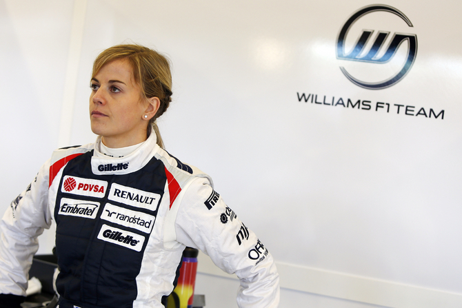 Toto Wolff's wife, Susie, became a development driver for Williams last year