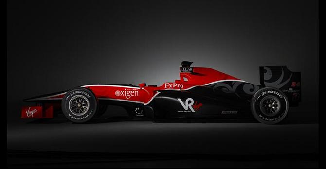 Virgin Racing race presents its VR-01 Virgin Racing race presents its VR-01