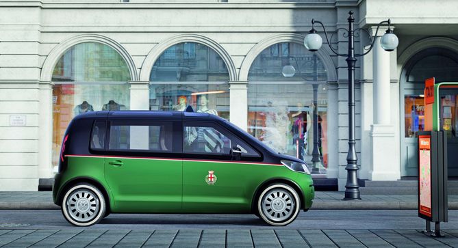 Emissions-free taxi concept presented by Volkswagen