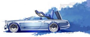 All Bentley has of the car for now are design sketches