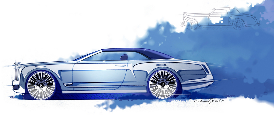 The car is inspired by the Bentley S3 from the 60s