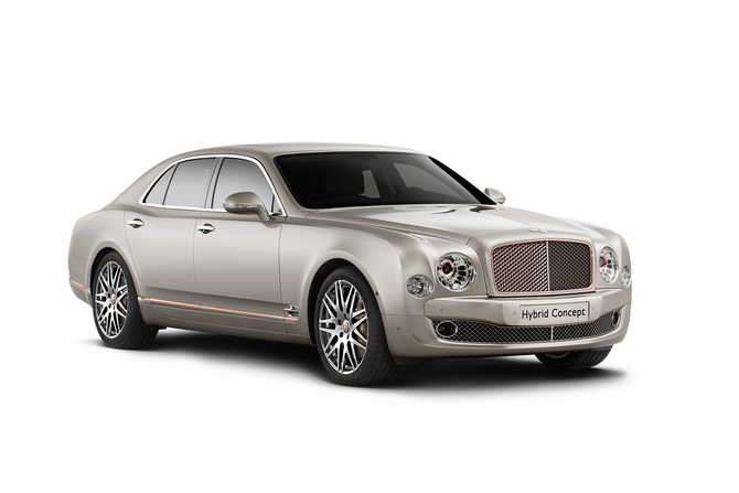 The Bentley Hybrid Concept is based on the Mulsanne but is 25 percent more powerful