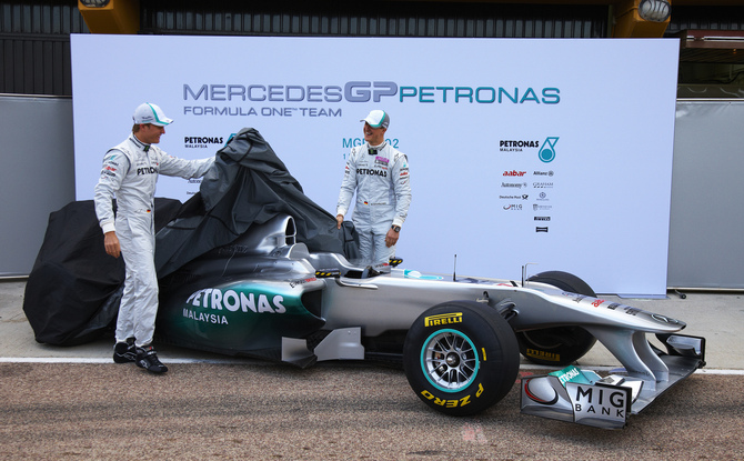 MercedesGP W02 debuts in Valencia MercedesGP W02 debuts in Valencia