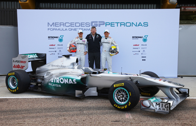 MercedesGP W02 debuts in Valencia MercedesGP W02 debuts in Valencia