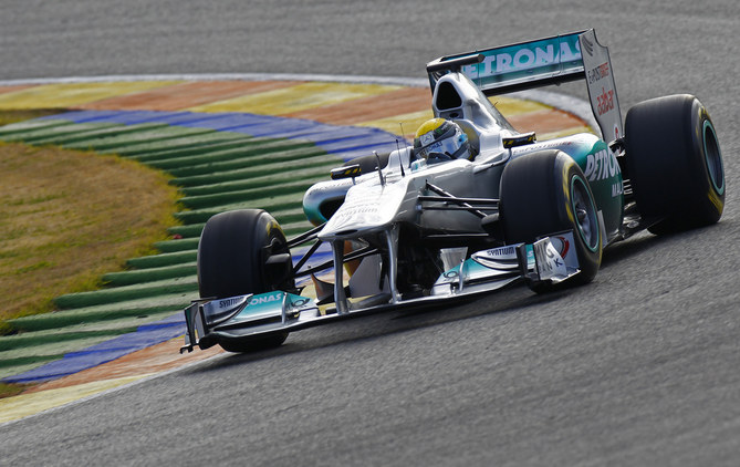 MercedesGP W02 debuts in Valencia MercedesGP W02 debuts in Valencia