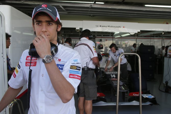 Gutiérrez tem sido o piloto de testes da Sauber e a equipa tem apoiado a sua carreira Gutiérrez tem sido o piloto de testes da Sauber e a equipa tem apoiado a sua carreira