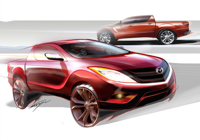 Mazda reveals sketches of the new BT-50 Mazda reveals sketches of the new BT-50