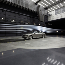 The cars sit on a turntable to simulate wind from any angle