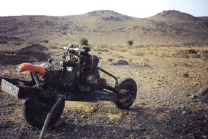 Stranded in the desert, man builds motorcycle from broken ...