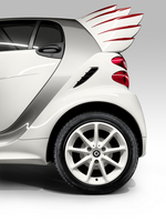 The safety cell and other trim is painted in reflective aluminum paint