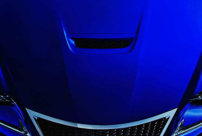 The F Coupe has a hood scoop The F Coupe has a hood scoop