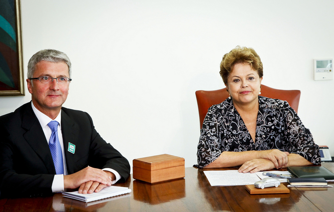 Audi Chairman Rupert Stadler and Brazilian State President Dilma Rousseff Audi Chairman Rupert Stadler and Brazilian State President Dilma Rousseff